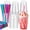 Clear+Colorful Straw-16oz-Dome Lid, variant on Clear+Colorful Straw 16oz Dome Lid Plastic Cups