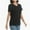 Black, variant on Womens Short Sleeve Round Neck Shirts Summer Top Fashion Basic Tee