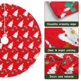 thumbnail image 6 of 30 Inch Christmas Tree Skirt – Velvet Plush Tree Mat, Soft Thickened Polyester with Red Ties, Single-Sided Printing, Available in 30in/36in/48in, Perfect for Holiday Xmas Tree Decoration, 6 of 7