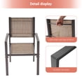 thumbnail image 2 of CHYVARY Outdoor Textilene Dining Chairs Set of 2, Waterproof Stackable Chairs, Suitable for Patio, Backyard and Garden, Taupe, 2 of 6