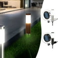 thumbnail image 1 of Yhsdtq,Round Solar Floor Lamp for Outdoor Garden - 15.74 Inch White LED Ground Light with Auto On/Off, Waterproof & Light Sensor, Plastic Construction, 1 of 8
