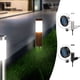 thumbnail image 1 of Luz de suelo LED solar lámpara de jardín al aire libre luz de pie redonda 40 cm plástico negro impermeable automático del anochecer al amanecer 1 paquete, 1 of 6
