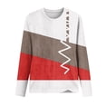 thumbnail image 3 of Nouveaux Hauts pour Femmes 2023 Imprimé Décontracté Col Rond Manches Longues T-shirt Blouse Grande Taille Manches Longues pour Femmes, 3 of 3