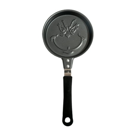 Dr. Seuss The Grinch Holiday round pancake pan with pancake mix and .03 oz of Green Coloring Included in box