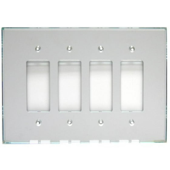 Glassalike Quad Decora Acrylic Mirror Switch Plate