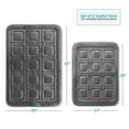 thumbnail image 2 of Clara Clark Bathroom Rugs, Velvet Memory Foam Bath Mat, Ultra Soft Non Slip and Absorbent - Waffled - Set of 2 - Gray, 2 of 6