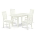 thumbnail image 2 of East West Furniture Dining Table- Dining Chairs, NOWE5-WHI-W, 2 of 6