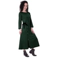 thumbnail image 3 of Moomaya Robe Maxi à Manches Longues, Longue, Boutonnée, Unie, Décontractée, Fendue, 3 of 6