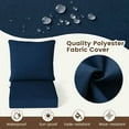 thumbnail image 3 of Demifill Deep Seat Chair Cushion Pads Set with Rope Belts, Patio Chair for Indoor and Outdoor, Blue, 3 of 13