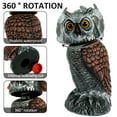 thumbnail image 3 of Ihvewuo Plastic Fake Owl Decoy Scarecrow to Scare Birds Lifelike Simulation Owl Bird Deterrent with 360°Swivel Head Realistic Owl Statue for Garden Indoor Outdoor, 3 of 12