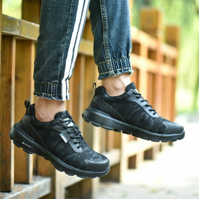 Zapatos de seguridad ligeros, transpirables, con puntera de acero, antigolpes, antiperforación, impermeables, zapatos de seguridad con aislamiento para electricistas Wmkox8yii 123q1059