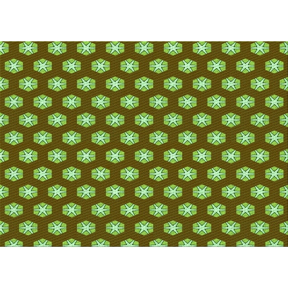 Ahgly Company Indoor Rectangle Patterned Dark Bronze Brown Area Rugs, 7' x 10'