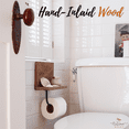 thumbnail image 6 of Autumn Alley Farmhouse Toilet Paper Holder with Shelf - Stunning Barn Wood Farmhouse Bathroom Decor for Wall – Expertly Inlaid Wood with Matte Black Bar for Rustic Bathroom D?cor, 6 of 8