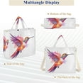 thumbnail image 6 of Bird Colorful Corduroy Tote Bag Handbag Large Messenger Bag Shoulder Crossbody Zipper Bag Purse, 6 of 8