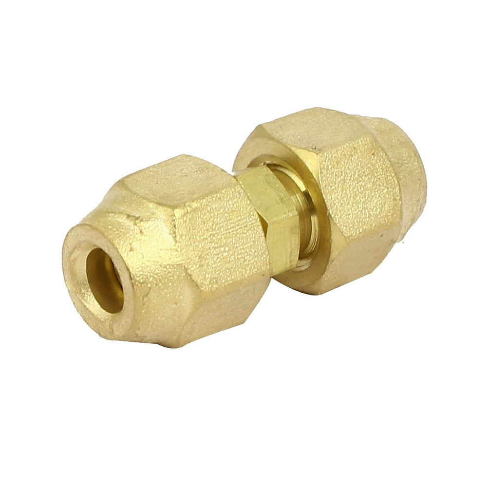 1/4BSP Double Brass Flare Nut Air Conditioner Part Fitting for 1/4" Dia