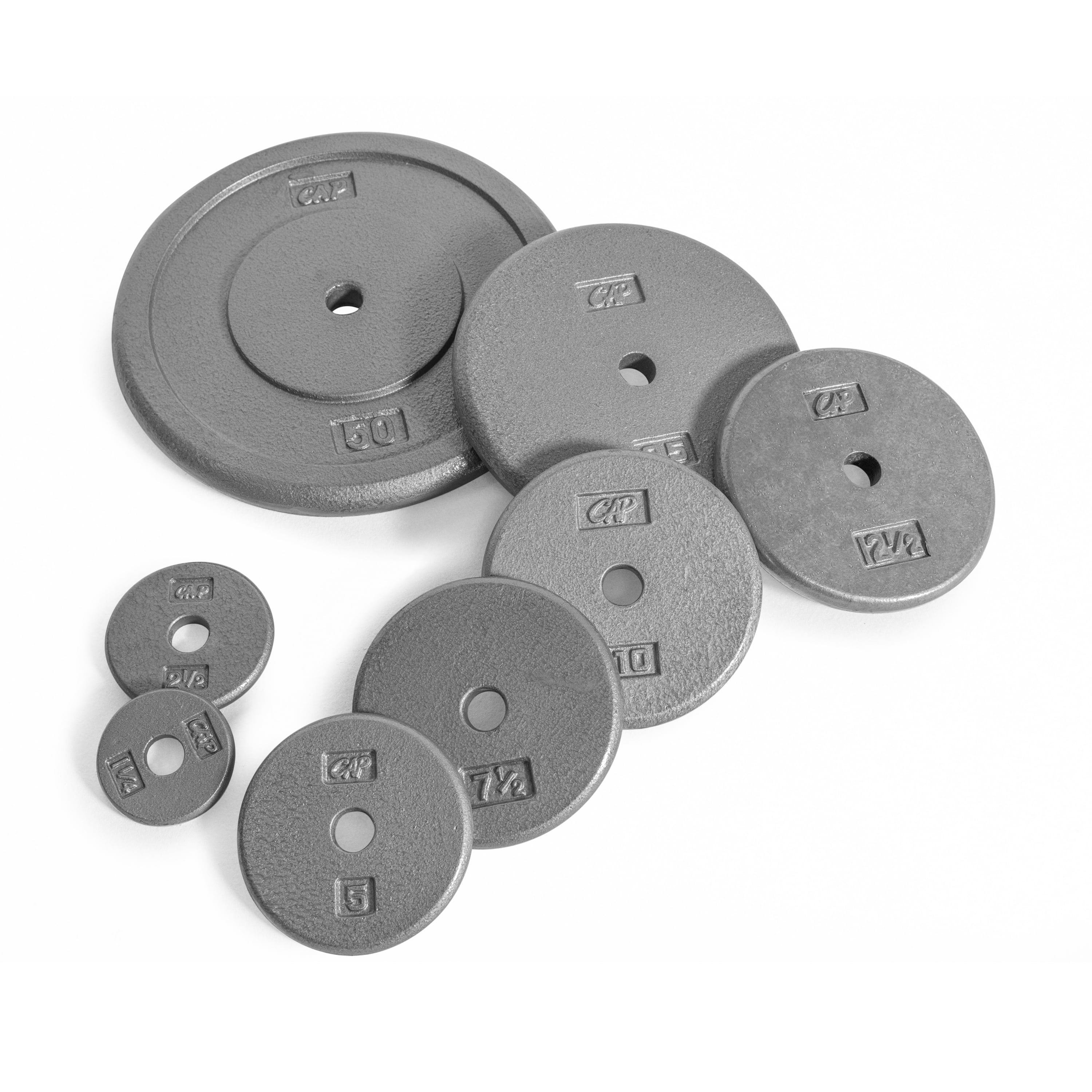 Set of 4-2.5 LB Pound CAP Weight Cast Iron Plates standard 1 inch 10lb total 