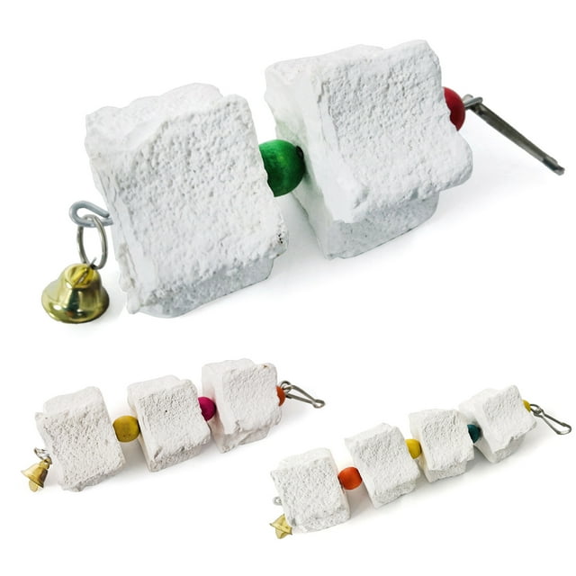 Flmtop Pet Hamster Rabbit Chinchilla Parrot Teeth Grinding Stone Hanging Chewing Toy