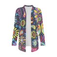 thumbnail image 5 of Garronmavis Cardigan Sweaters for Women Open Front Knit Sweater Lightweight Cardigan Jacket Plus Size Fall Coats Loose Cover Up Casual Blouse Tops Hippie Flowers, 5 of 6