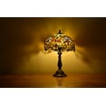 thumbnail image 6 of Orinova Tiffany Style Table Lamp Rose Bedside Desk LED Lamp Shades Bedroom Stained-Glass 18.1'' Height Multi-color, 6 of 8