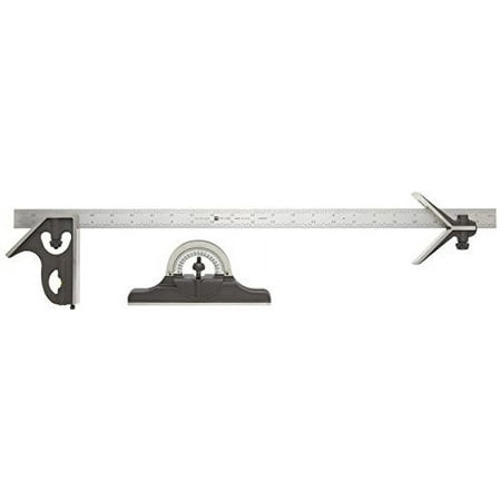 Combination Square Sets, 12", 8ths - 64ths, Blade, Sq. Hd, Ctr Hd, Protractor