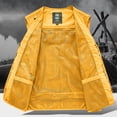 thumbnail image 3 of FRSASU Fishing Vests for Men Casual Lightweight Travel Outdoor Safari Cargo Jacket Utility Vests with Multi Pockets Yellow, 3 of 6