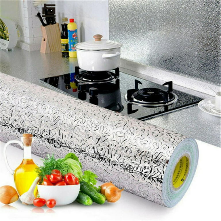 Kitchen Backsplash Stickers Wallpaper, Oil Proof Sticker Wall Protector  Thicken High Temperature Resistant Self-Adhesive Film Removable Paper for  Cupboard Household 