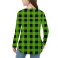 thumbnail image 5 of Ltctricy Girls' Tunic Tops Long Sleeve Crew Neck Curved Hem Plaid T-Shirts Soft Casual Tee Blouses for Children 3-12 Y(Green,7-8 Years), 5 of 6