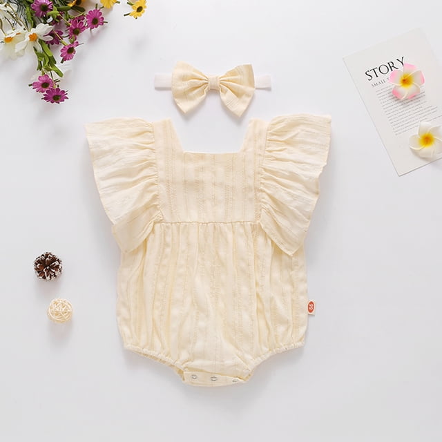 Stylish Girls Ruched Bodysuit Casual Outfit with Delicate Ruffles and Comfortable Jumpsuit Design for Everyday Wear