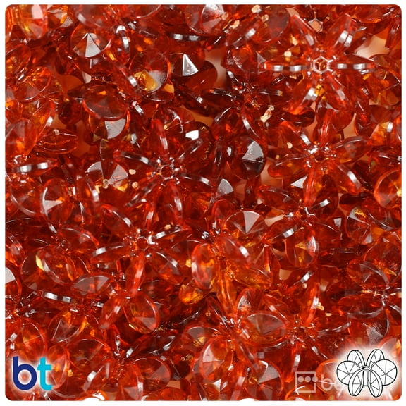 BeadTin Tortoise Transparent 18mm SunBurst Craft Beads (135pcs)