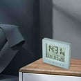 thumbnail image 4 of Reloj digital multifuncional, hora, semana, fecha, pantalla de temperatura, luz nocturna moderna, relojes de mesa para decoraciones, tienda, comedor, Gris Baoblaze Reloj digital, 4 of 7