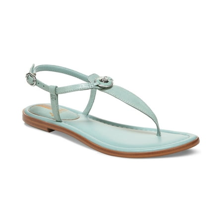 Sam Edelman Women's Gigi Flat Sandal, Tide Blue Signet, 6