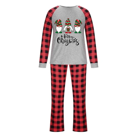 

Christmas Men Dad Printed Blouse Tops+Pants Family Matching Pajamas Set