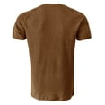 thumbnail image 3 of DDAPJ pyju Mens 3 Button T-shirts Comfy Waffle Henley Shirt Short Sleeve Collarless Shirts Solid Color Casual Workout Tee Tops Summer Basic T-shirt Khaki M, 3 of 4