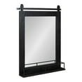 thumbnail image 1 of Kate and Laurel Cates Farmhouse Vertical Mirror with Shelf, 24 x 31, Black, Decorative Rustic Wall Mirror with Functional Shelf for Storage and Display, 1 of 8