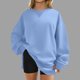 thumbnail image 2 of Sudadera con capucha gris con cremallera,Camiseta de manga larga con forro polar para mujer, jersey extragrande de cuello redondo, top informal suave para mujer, para el hogar y la calle, sopatenor, 2 of 9