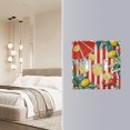 thumbnail image 4 of Yayeee Toggle Light Switch Wall Plate 2-Gang 4.56"x4.48" Decorative Outlet Cover, White Striped Lemon, 4 of 7