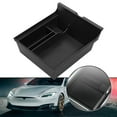 thumbnail image 5 of For Tesla Model 3/Y 2021+ 1x Car Center Console Organizer Tray Storage Box Accessories Black ABS Flocking Replace Part, 5 of 5