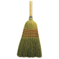 Boardwalk 926CEA Parlor Broom - Corn Fiber Bristles, 42-Inch Wood Handle - Light Duty Sweeping for Concrete Floors - 5 Rows Stitching, Natural, 1 Each