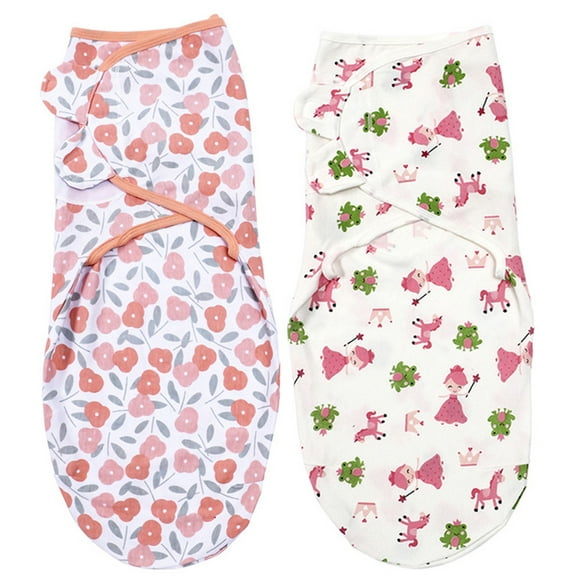 Baby Swaddle Wrap, Newborn Blankets for 0-6 Months Large, Adjustable Infant Sleep Sack, 2 Pack