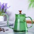 thumbnail image 4 of GUOOL Gooseneck Glass Pour Over Kettle for Coffee Tea Brewing green 600ml, 4 of 9
