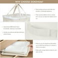 thumbnail image 4 of DOKEHOM 90L X-Large Laundry Basket with Removable Wash Bag on Wheels, Collapsible Rolling Laundry Hamper, Foldable Clothes Organizer, Folding Washing Bin (Beige), 4 of 9