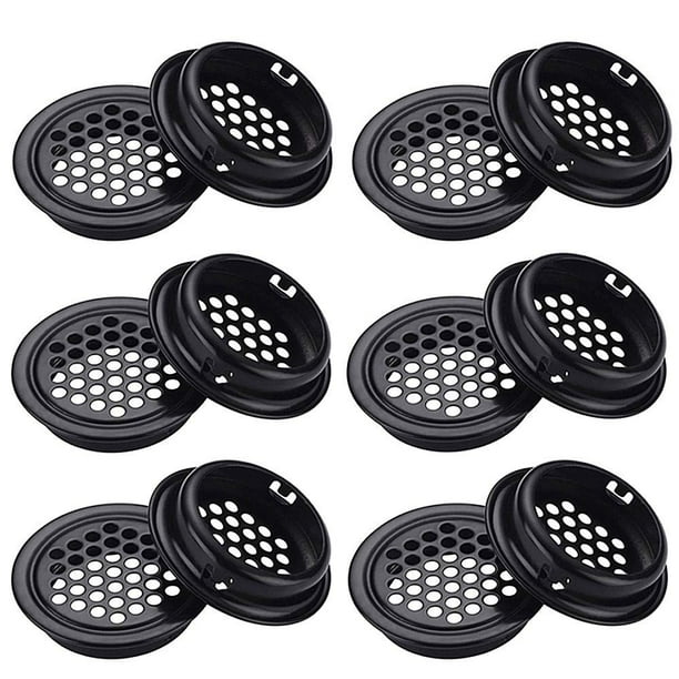 Rejilla de VentilacióN Redonda para Armario Rejilla de Orificio de VentilacióN de Aire 35Mm 30 Piezas Color Negro para Armario Cuarto de BañO, Armario, Zapatero