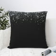 thumbnail image 4 of Wukai Silver Glitter1 Premium Polyester Fleece Pillow Covers with Hidden Zipper Closure,Luxuriously Soft and Durable-16"x16", 4 of 7