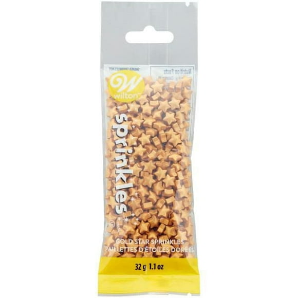 Sac de paillettes Étoiles dorées, Wilton, 30 g Sac paillettes Étoiles dorées