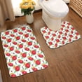 thumbnail image 2 of Yiaed Rose Flowers Print Bathroom Mat Set 2 Pieces Mat Anti-Skid Pad Ultra Soft and Absorbent Bathroom Bath Mat Contour Bath Rugs for Toilet Base, 2 of 6