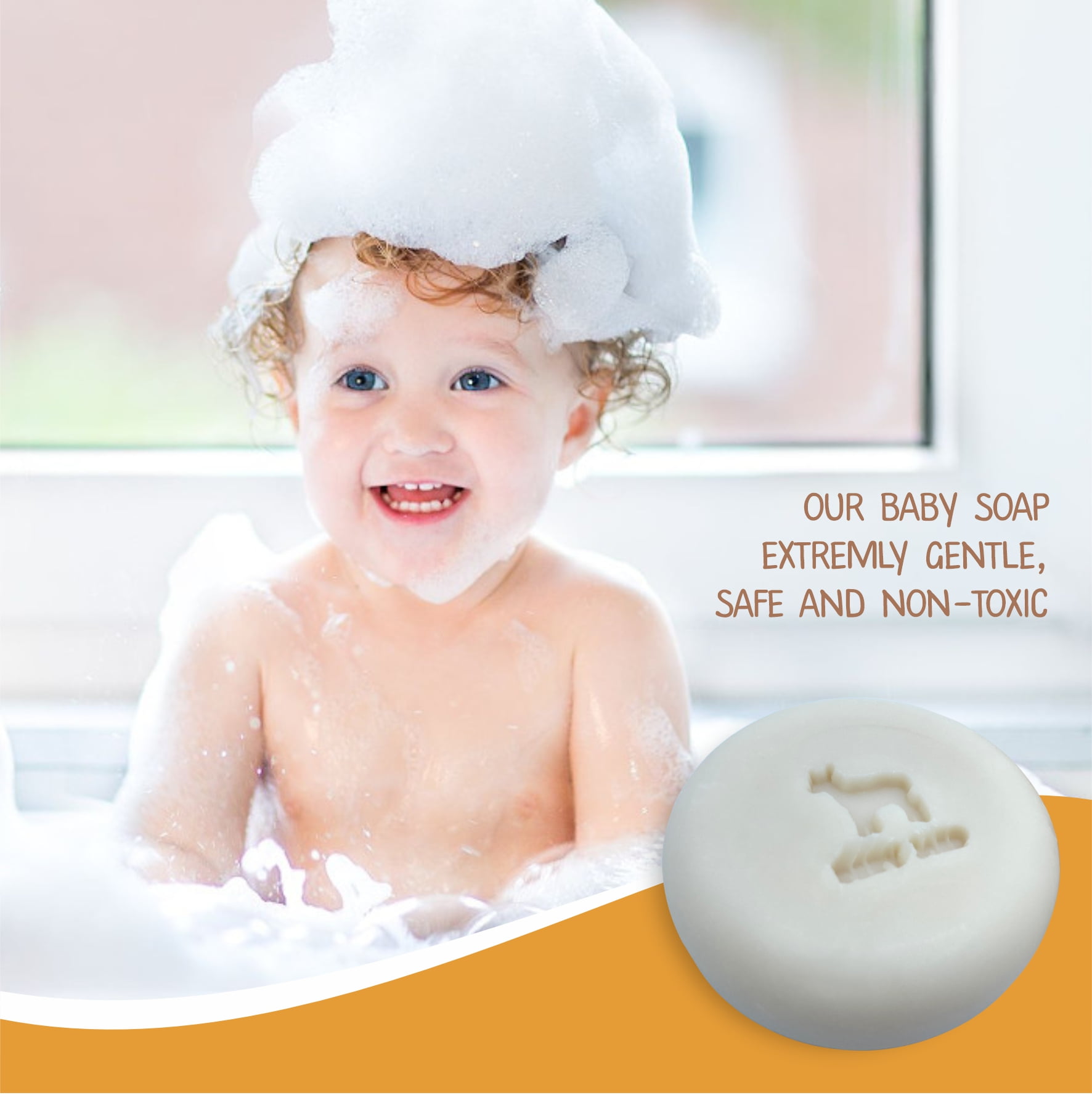 Organic Baby Soap Bars for Kids Baby Toddler Natural Safe for Sensitive Skin Lavender, Goat Milk, Unscented and Greek Yogurt Handmade in USA by Relaxcation 4 Set