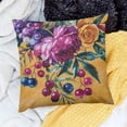 thumbnail image 2 of BANET  Pillow Covers Decorative Flower Embroidered Throw Pillow Colorful Accent Pillow Case Velvet Cushion Luxury Pillowcase for Bed Couch Bedroom Office Decor White, 2 of 5