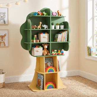 Delta Children, Dinosaur Bookcase, Fern Green, 54.5
