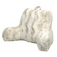Better Homes & Gardens Swirls Faux Fur Backrest Pillow, Ivory