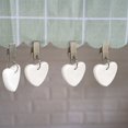 thumbnail image 2 of Tablecloth Weights Hangers Heart Shape Stone Table Cloth Weights with Stainless Steel Clips Heart Stone Tablecloth 8 Packs(White), 2 of 5